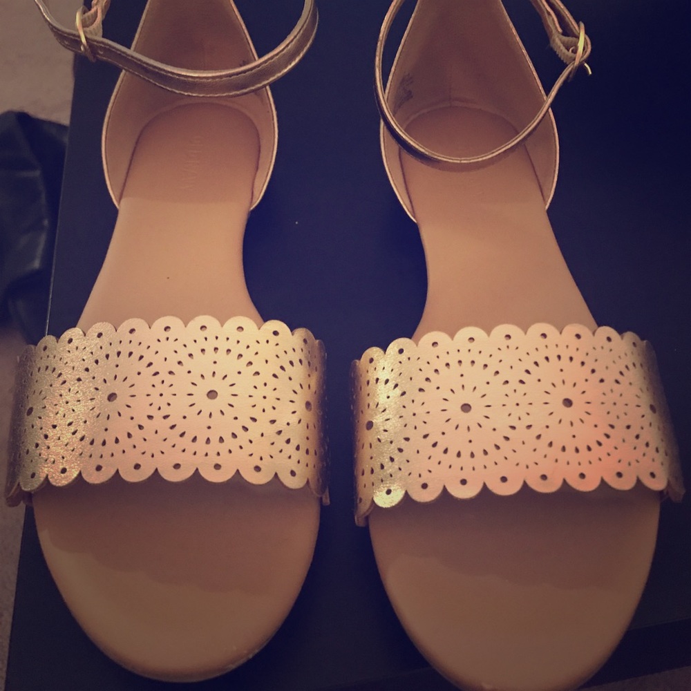 Gold Lasercut Sandals